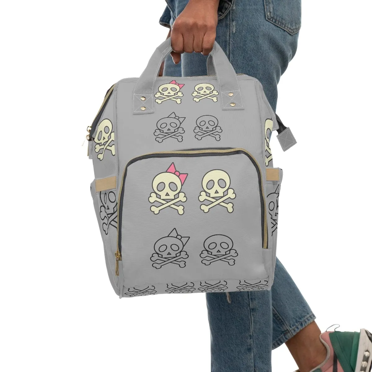 Skull & Crossbones Multifunctional Diaper Backpack