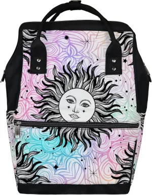 Sky Sun Bohemian Diaper Bag Backpack Waterproof Backpack Baby Nappy Changing Bag for Travel Large Capacity Durable and Stylish for Woman