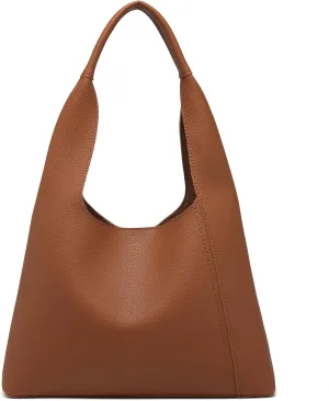 Slouchy Hobo Bags for Women, Shoulder Handbag Purse 2pcs Soft Tote Work Bag PU Leather Top Handle Bag