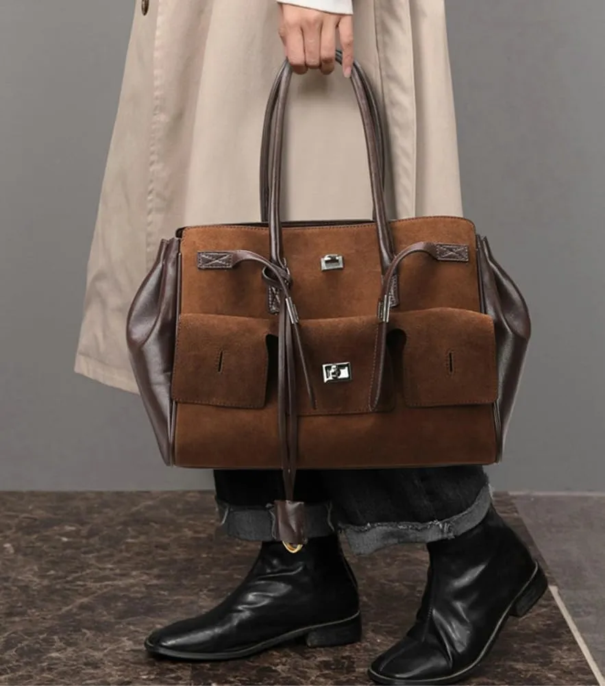 Slouchy PU Leather Tote Bag Crescent Crossbody Purse Women Trendy Hobo Bags Shoulder Satchel Bag Top Handle Tote Handbag