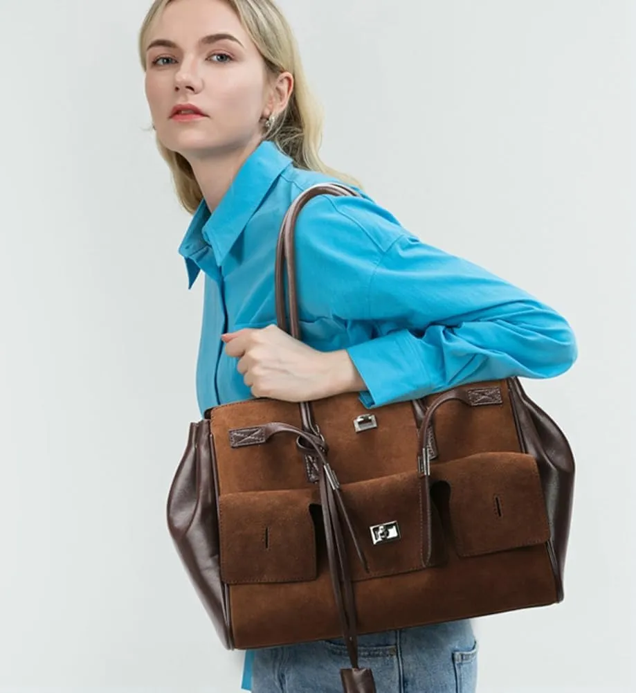 Slouchy PU Leather Tote Bag Crescent Crossbody Purse Women Trendy Hobo Bags Shoulder Satchel Bag Top Handle Tote Handbag