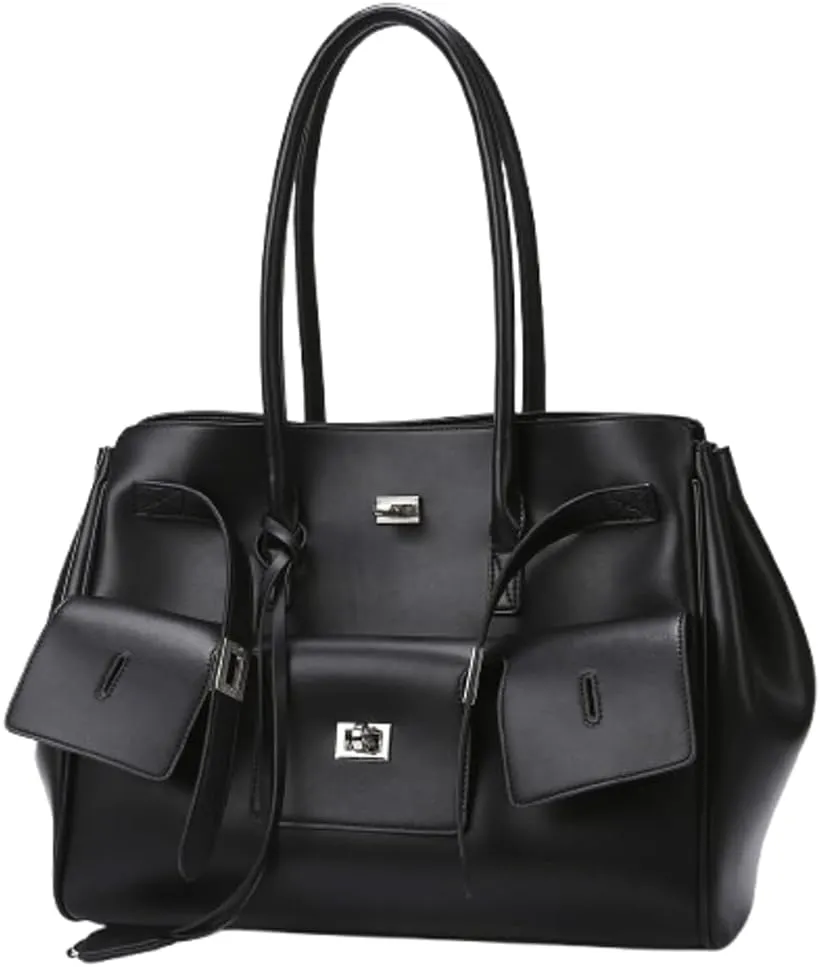 Slouchy PU Leather Tote Bag Crescent Crossbody Purse Women Trendy Hobo Bags Shoulder Satchel Bag Top Handle Tote Handbag