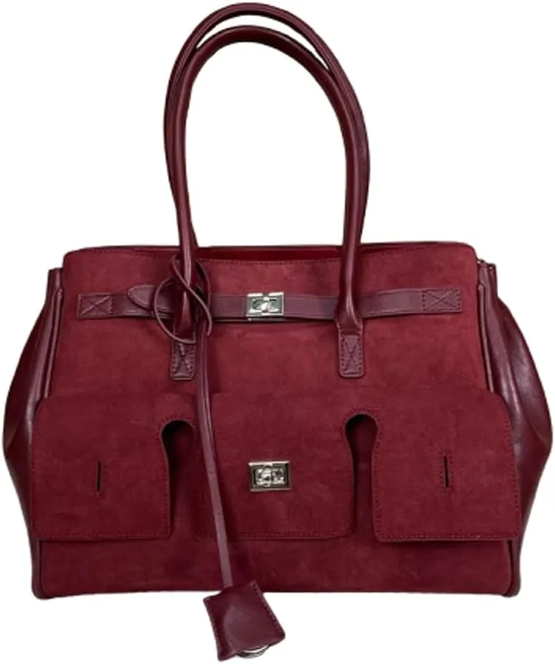 Slouchy PU Leather Tote Bag Crescent Crossbody Purse Women Trendy Hobo Bags Shoulder Satchel Bag Top Handle Tote Handbag
