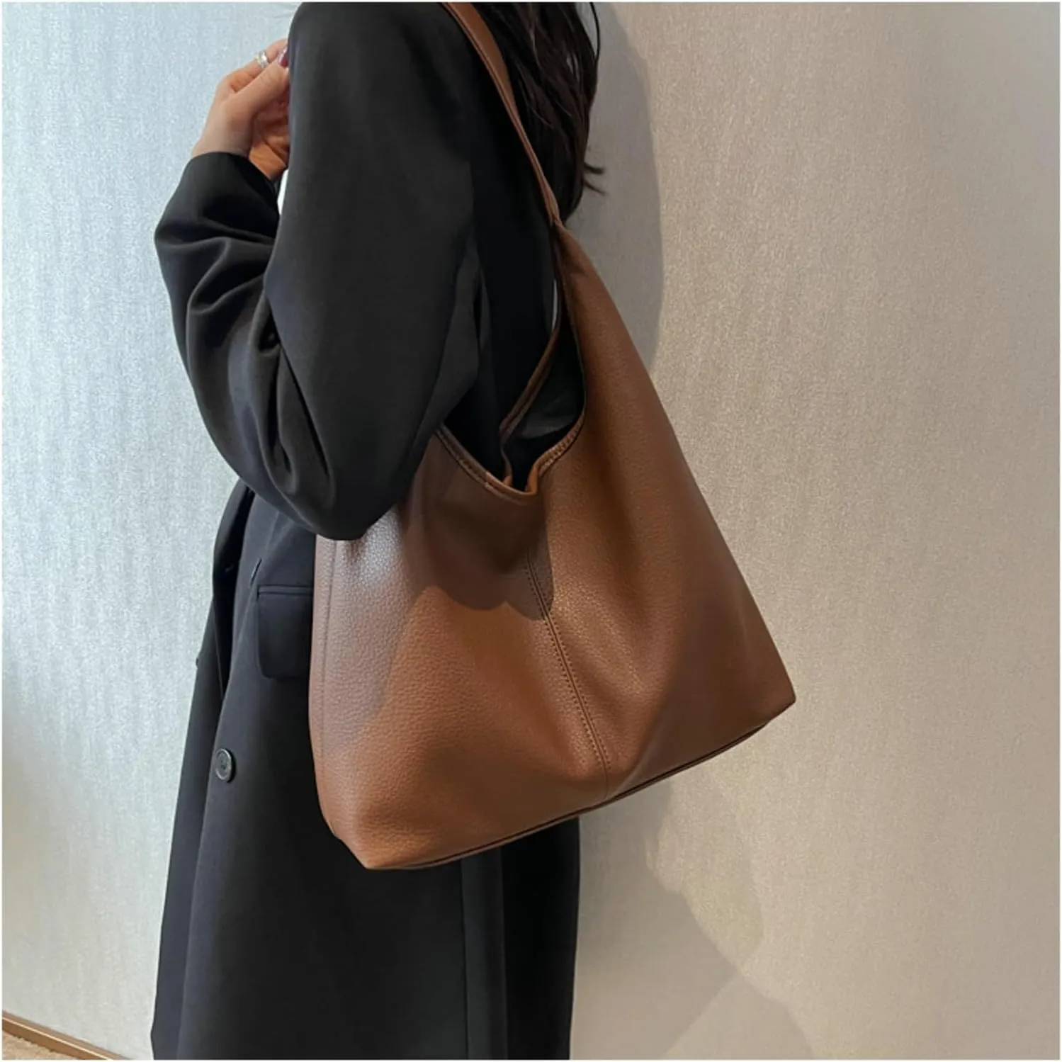 Slouchy Suede Woven Hobo Bags Women Trendy Suede Purse Crossbody Crescent Shoulder Satchel Bag Top Handle Tote Handbag
