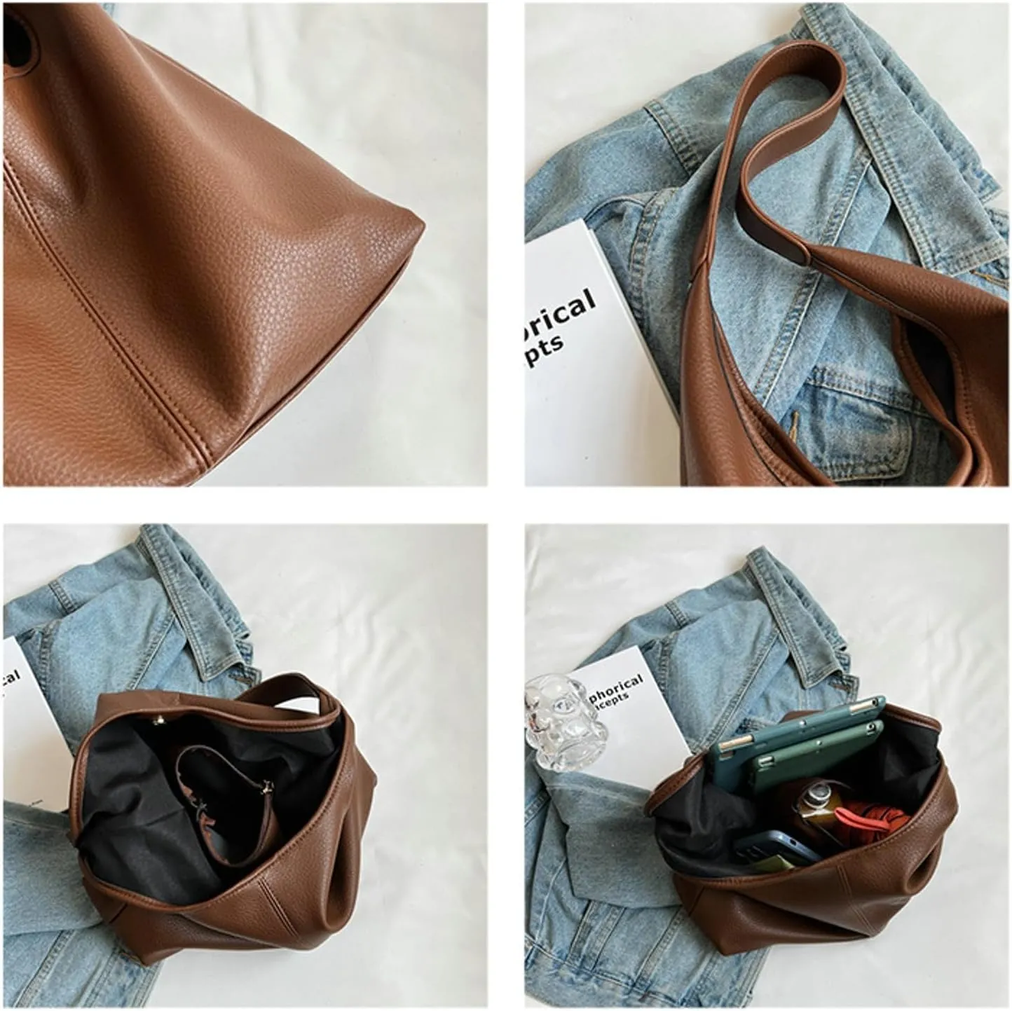 Slouchy Suede Woven Hobo Bags Women Trendy Suede Purse Crossbody Crescent Shoulder Satchel Bag Top Handle Tote Handbag