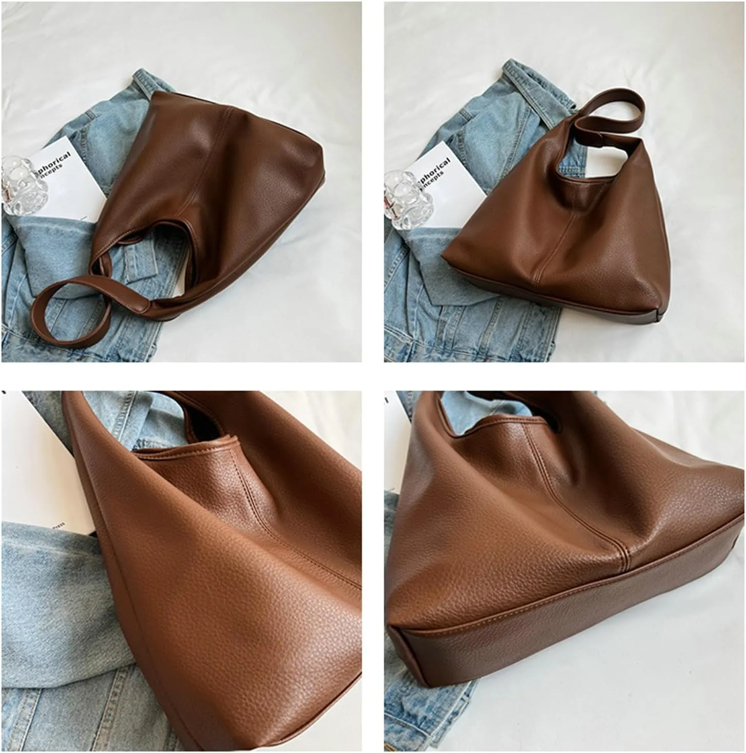 Slouchy Suede Woven Hobo Bags Women Trendy Suede Purse Crossbody Crescent Shoulder Satchel Bag Top Handle Tote Handbag