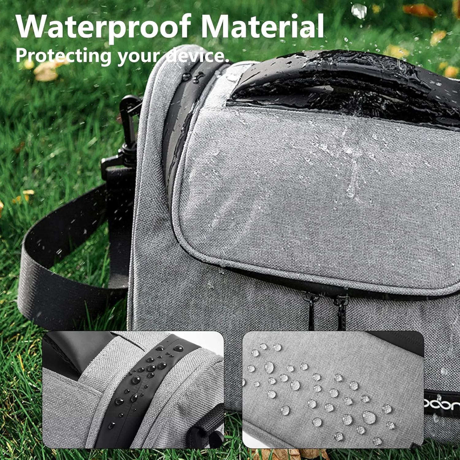 Small Camera Bag, Single Shoulder Compact Camera Case, Waterproof SLR/DSLR Crossbody Bags for Photographers, Compatible with Canon/Sony/Nikon/Fujifilm Device, Lens, Accessories (Grey)