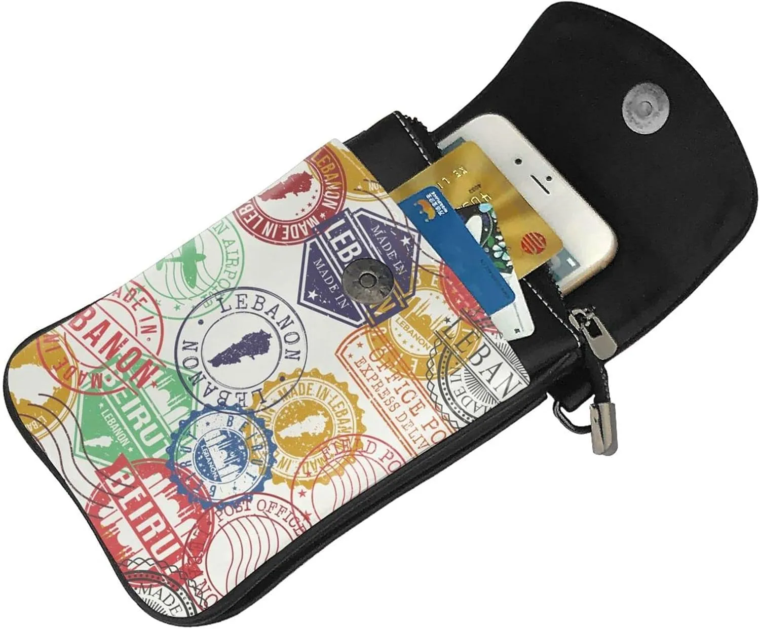Small Crossbody Bag For Women,Leather Phone Purse Women'S Shoulder Handbags Wallet Purse -Turtle And Sea Life