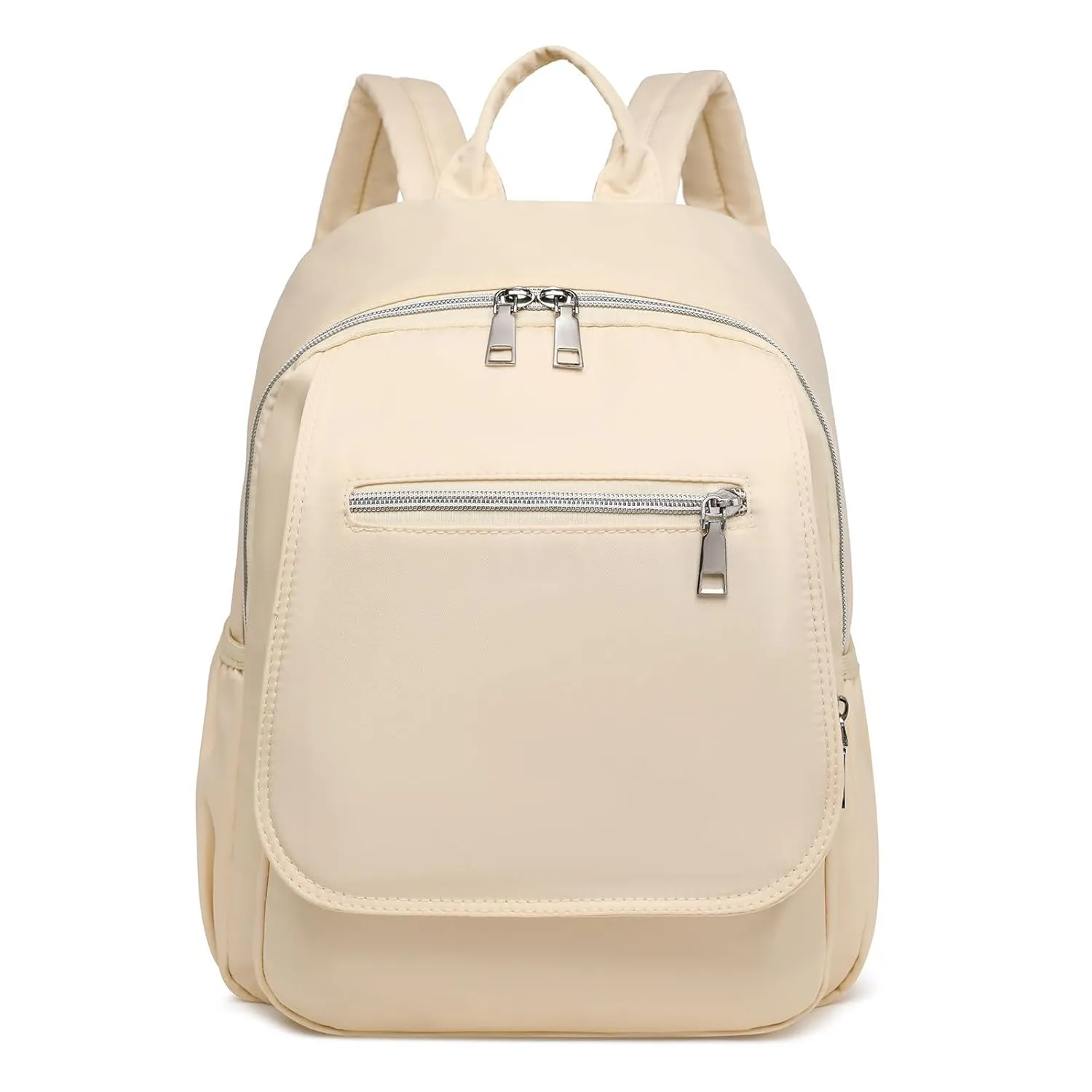 Small Diaper Bag Backpack, Mini Diaper Bag Purse with 10 Pockets, Travel Baby Bag for Baby Girls, Insulated Pockets, Stroller Straps, Beige