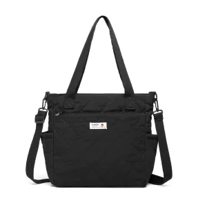 Small Diaper Bag Tote, Crossbody Diaper Bag Pack Mini Purse, Travel Baby Bag for Baby Girls, Insulated Pockets, Black