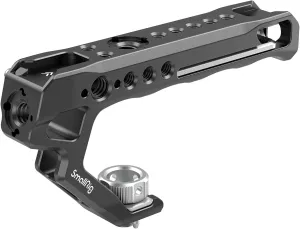 SMALLRIG Top Handle with Locating Holes for ARRI for Camera Cage, Ergonomic Design, with Anti-Off Designed Cold Shoe Adapter - 2165C