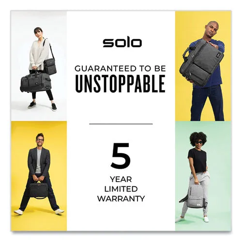 Solo Re:Define Laptop Backpack, 15.6", 12.25 x 5.75 x 18.75, Black