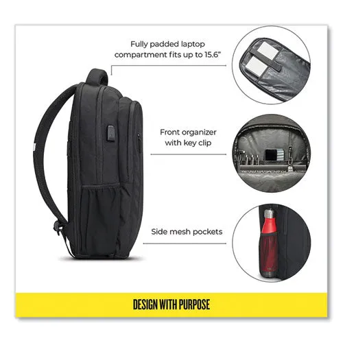 Solo Re:Define Laptop Backpack, 15.6", 12.25 x 5.75 x 18.75, Black