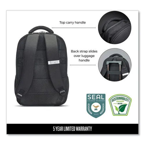 Solo Re:Define Laptop Backpack, 15.6", 12.25 x 5.75 x 18.75, Black