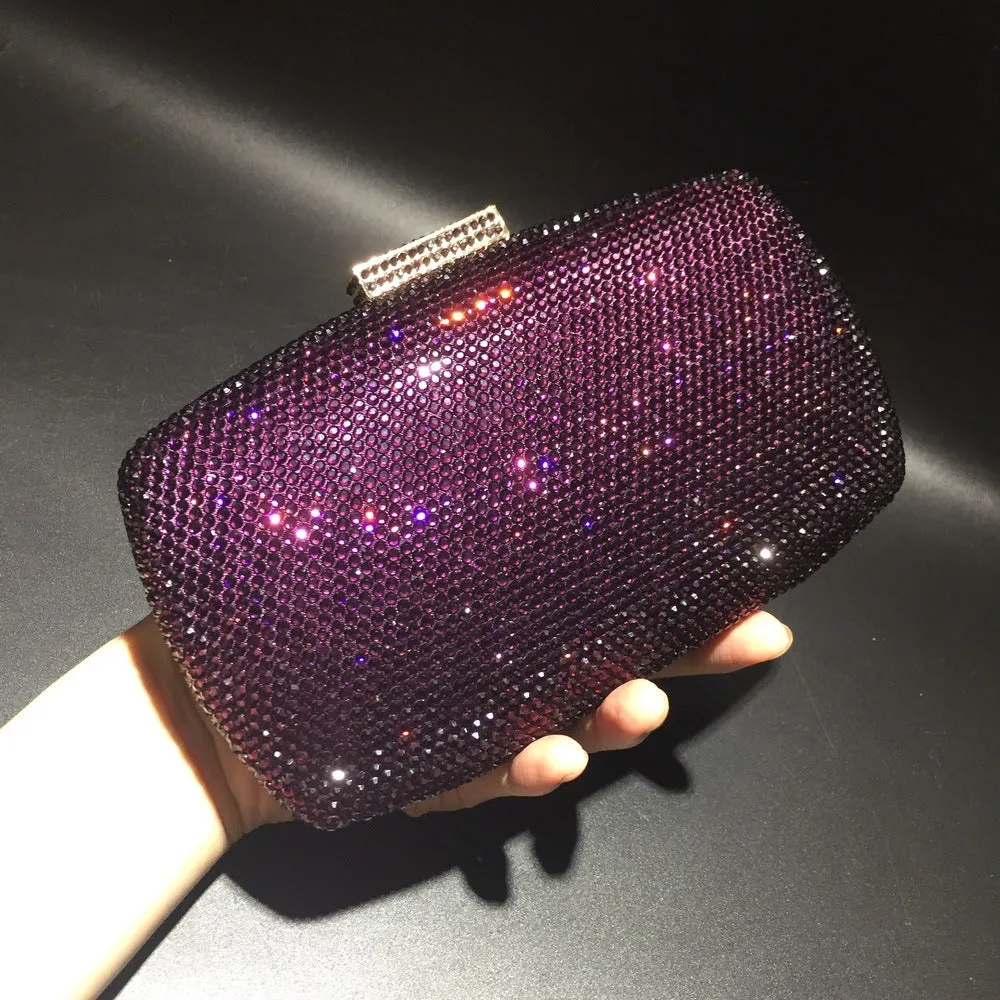 Sparkling Large Evening Pure Color Purse