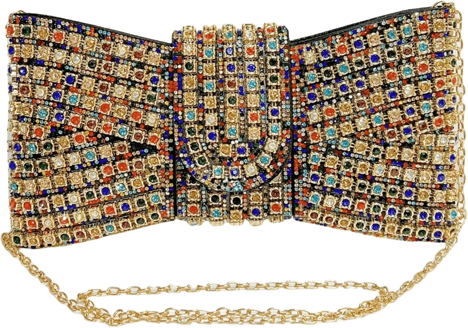 Sparkly Diamond Bow Evening Bag Clutch Purses for Women Rhinestone Glitter Shoulder Handbag for Party Prom Cocktail Wedding
