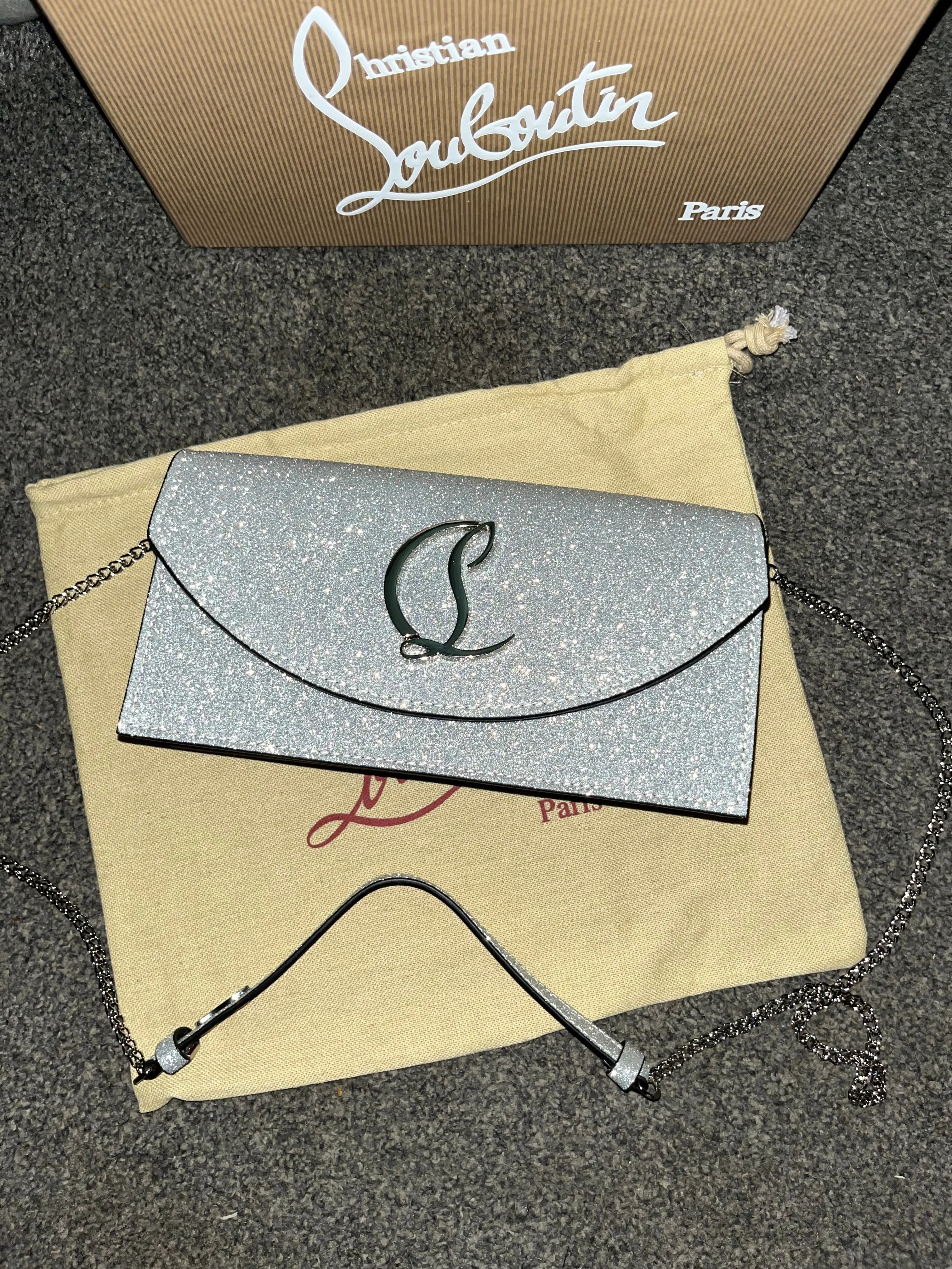 Sparkly Silver Clutch Bag