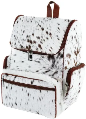SpazeUp Diaper Bag - Western Cow Print Multipurpose Cowhide Travel Shoulder Diaper Backpack - Cowhide Backpack, Large