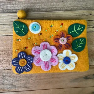Spring Flowers - Felt Purse