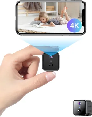 Spy Camera Hidden Camera, 2K HD Wi-Fi Wireless Mini Camera,Phone APP, AI Motion Detection, Auto-Night Vision,120-Day Standby Battery Life, Cloud &SD Storage,Small Camera Nanny Cam