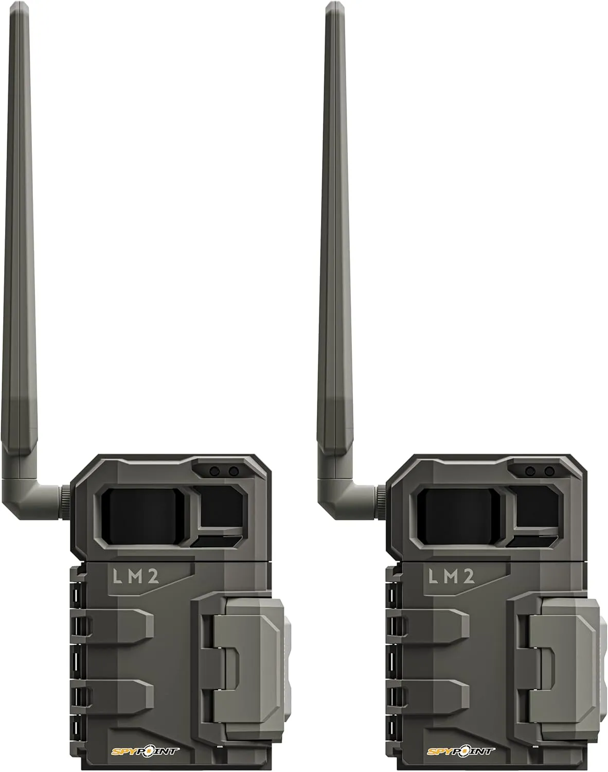 SPYPOINT LM2 Twin Pack Cellular Trail Camera - 20MP Photos, Infrared Game Night Vision Photos, 90' Flash Camera & Detection Range, 0.5S Trigger Speed, Photos Sent to App (NW)