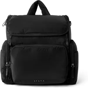 Staya Large Baby Diaper Bag Backpack for Boys and Girls (Black)