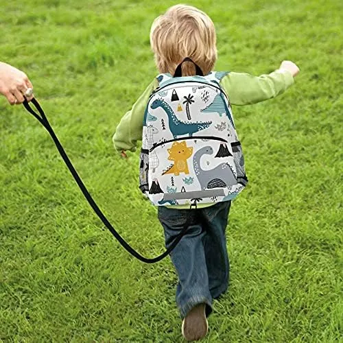SUABO Horse Flowers Kids Backpack, Pony Toddlers Bag for Boys Girls, Kindergarten Preschool Bag