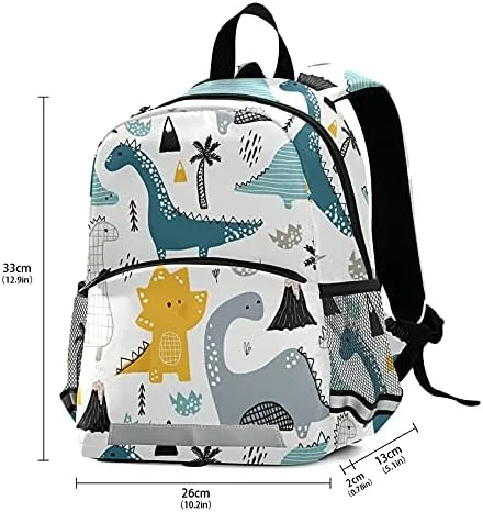 SUABO Horse Flowers Kids Backpack, Pony Toddlers Bag for Boys Girls, Kindergarten Preschool Bag