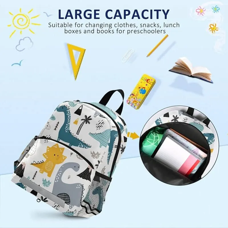 SUABO Horse Flowers Kids Backpack, Pony Toddlers Bag for Boys Girls, Kindergarten Preschool Bag