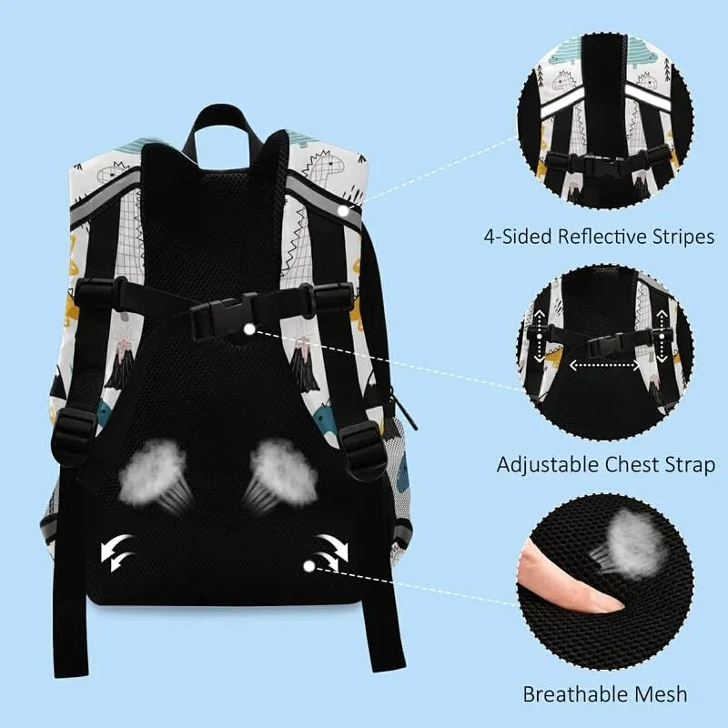 SUABO Horse Flowers Kids Backpack, Pony Toddlers Bag for Boys Girls, Kindergarten Preschool Bag