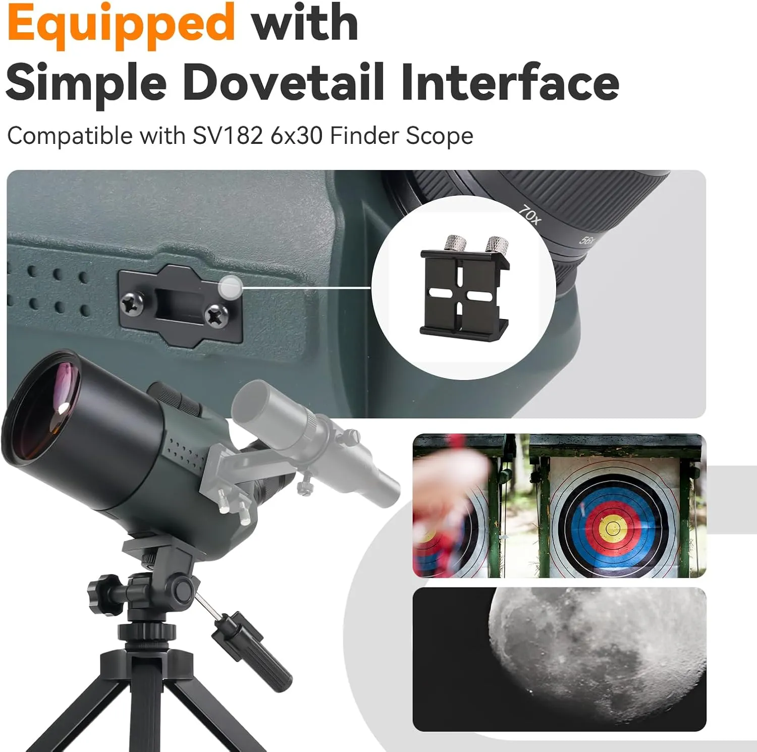 SVBONY SV41Pro Spotting Scope, Mak Telescope with FMC Coating &1.25" Detachable Eyepiece,28-84x80mm Scope with SC001 WiFi Camera & Tabletop Tripod for Digiscoping, Visual Observation, Photography