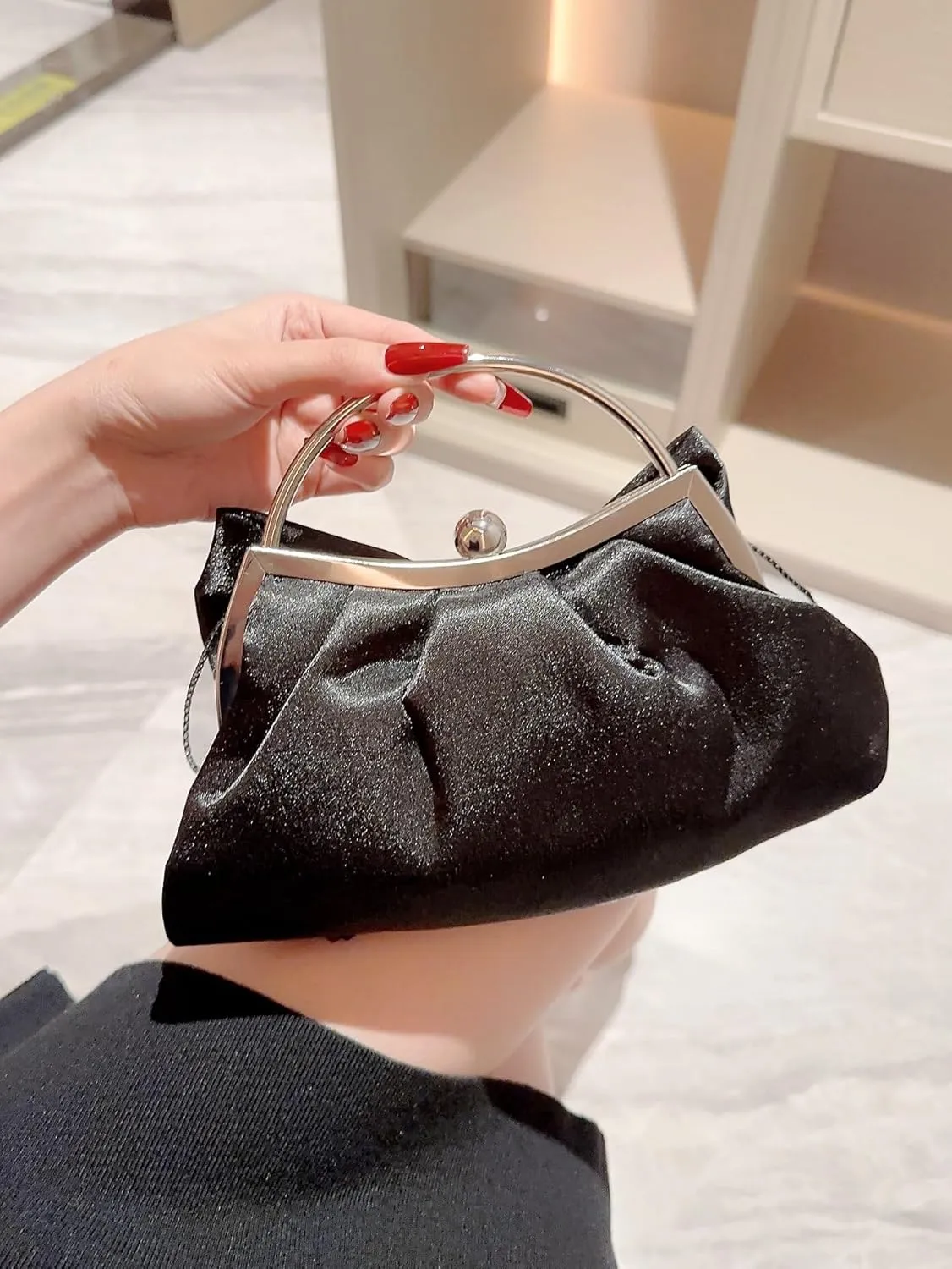SweatyRocks Women's Cute Bow Decor Clutch Purse Evening Handbag Prom Crossbody Bags
