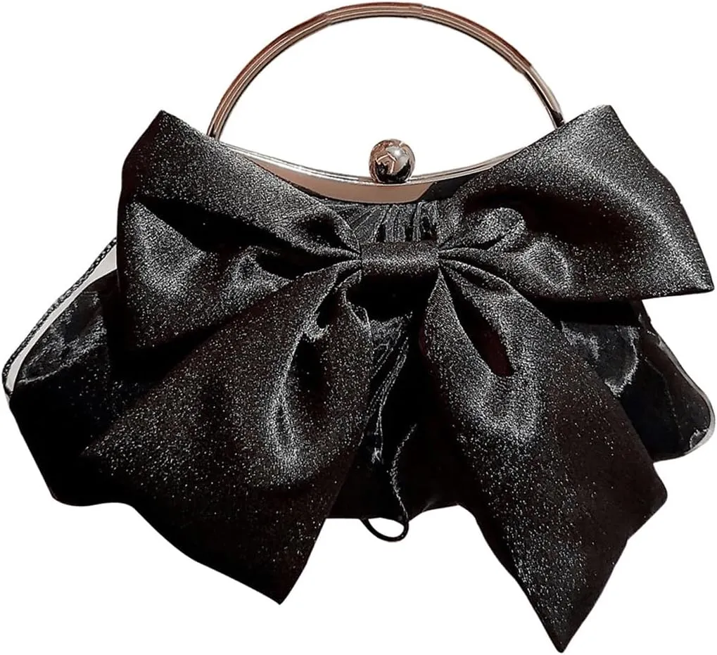 SweatyRocks Women's Cute Bow Decor Clutch Purse Evening Handbag Prom Crossbody Bags
