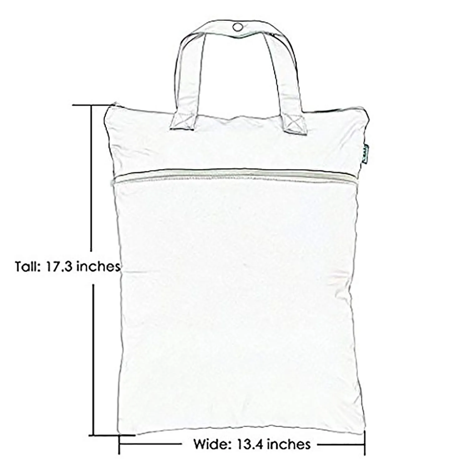 Teamoy Travel Hanging Wet Dry Bag Organizer (17.3 x 13.4 inches) with Two Compartments for Cloth Diaper, Laundry, Swimsuits and More, Easy to Hang Everywhere (M, Gray Strips)