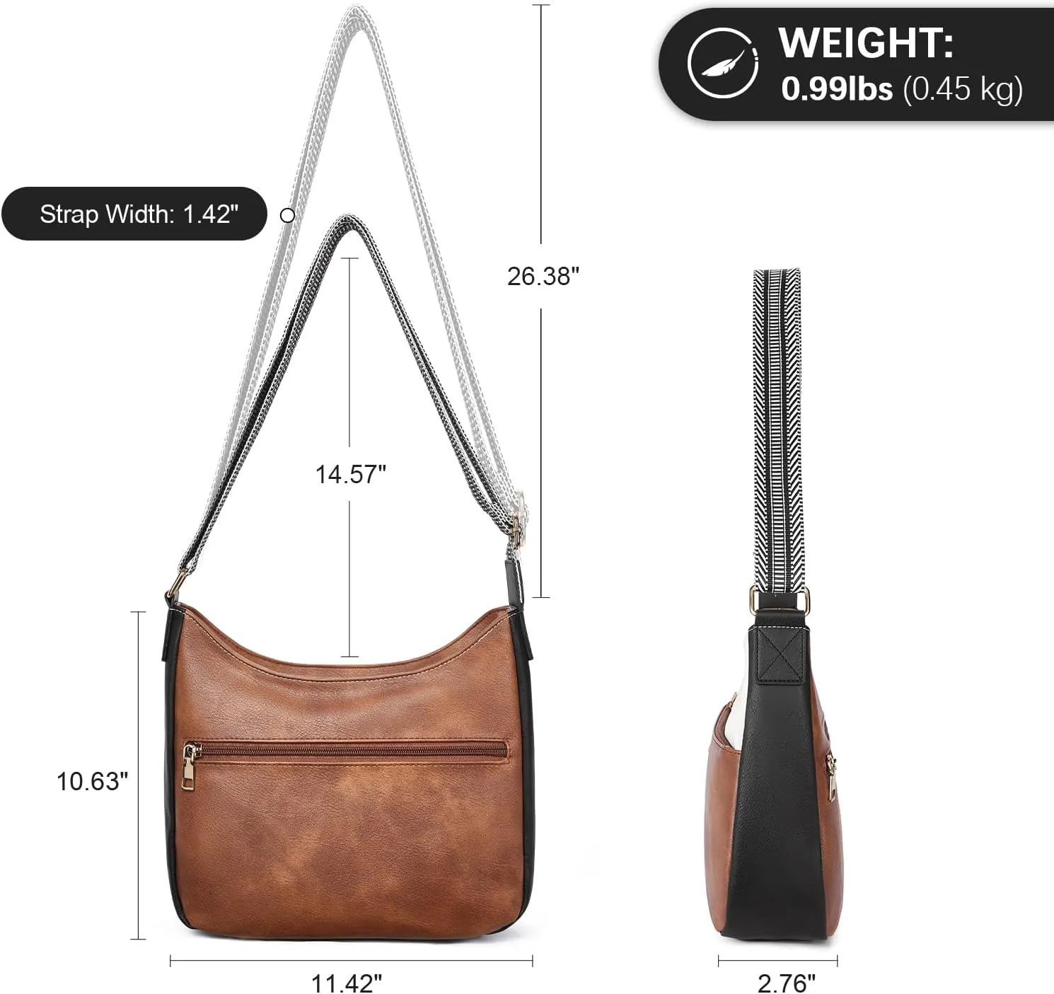 Telena Crossbody Bags for Women Trendy Vegan Leather Purse Shoulder Bag Hobo Bucket Large Capacity