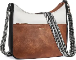 Telena Crossbody Bags for Women Trendy Vegan Leather Purse Shoulder Bag Hobo Bucket Large Capacity
