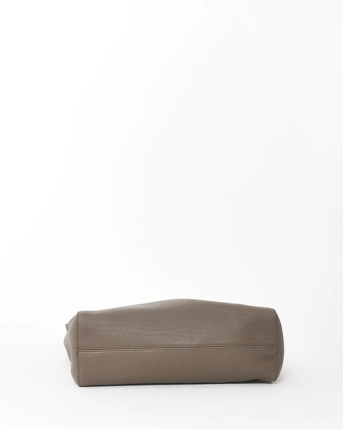 The Row Brown Elephant Pld Grained Leather Blake Hobo Shoulder Bag