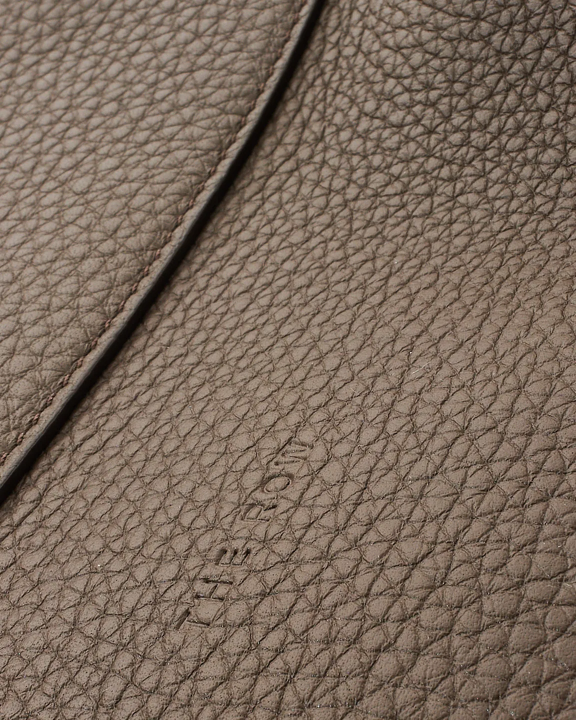 The Row Brown Elephant Pld Grained Leather Blake Hobo Shoulder Bag