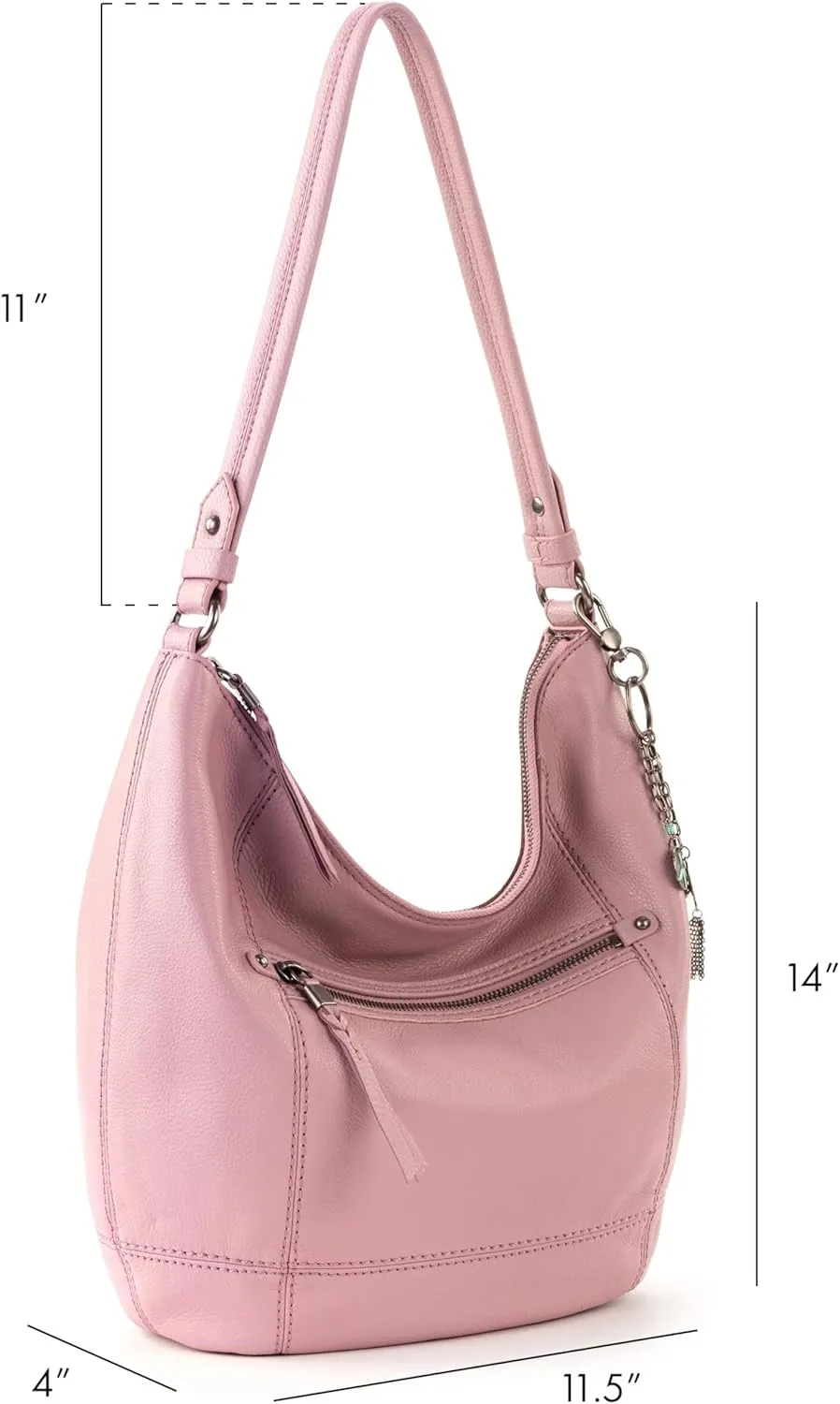 The Sak Sequoia Hobo Bag - Premium Large Leather Women's Handbag for Everyday & Travel - Durable Purse With Zipper Pocket