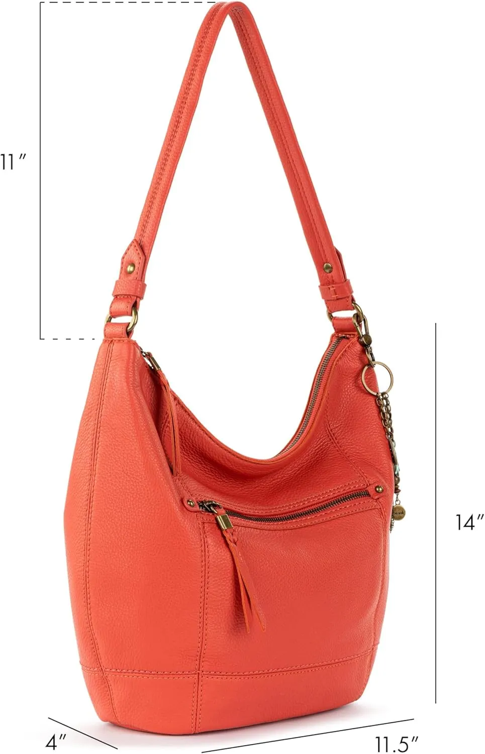 The Sak Sequoia Hobo Bag - Premium Large Leather Women's Handbag for Everyday & Travel - Durable Purse With Zipper Pocket