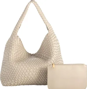 THINGS REMEMBERED Woven Leather Hobo Bag
