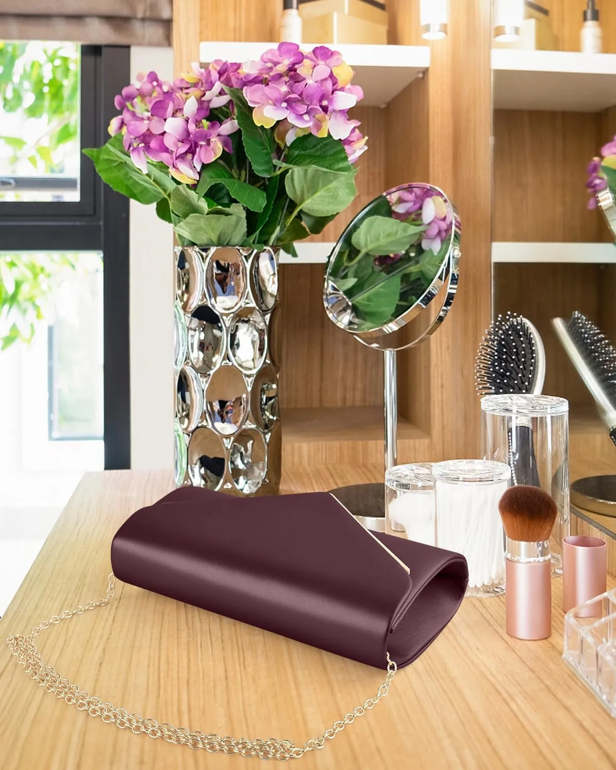 TINDTOP Evening Clutch Purses for Women Handbags for Formal Wedding Party Cocktail Prom Crossbody Shoulder Envelope Bag