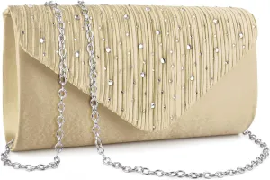 TINDTOP Evening Clutch Purses for Women Handbags for Formal Wedding Party Cocktail Prom Crossbody Shoulder Envelope Bag