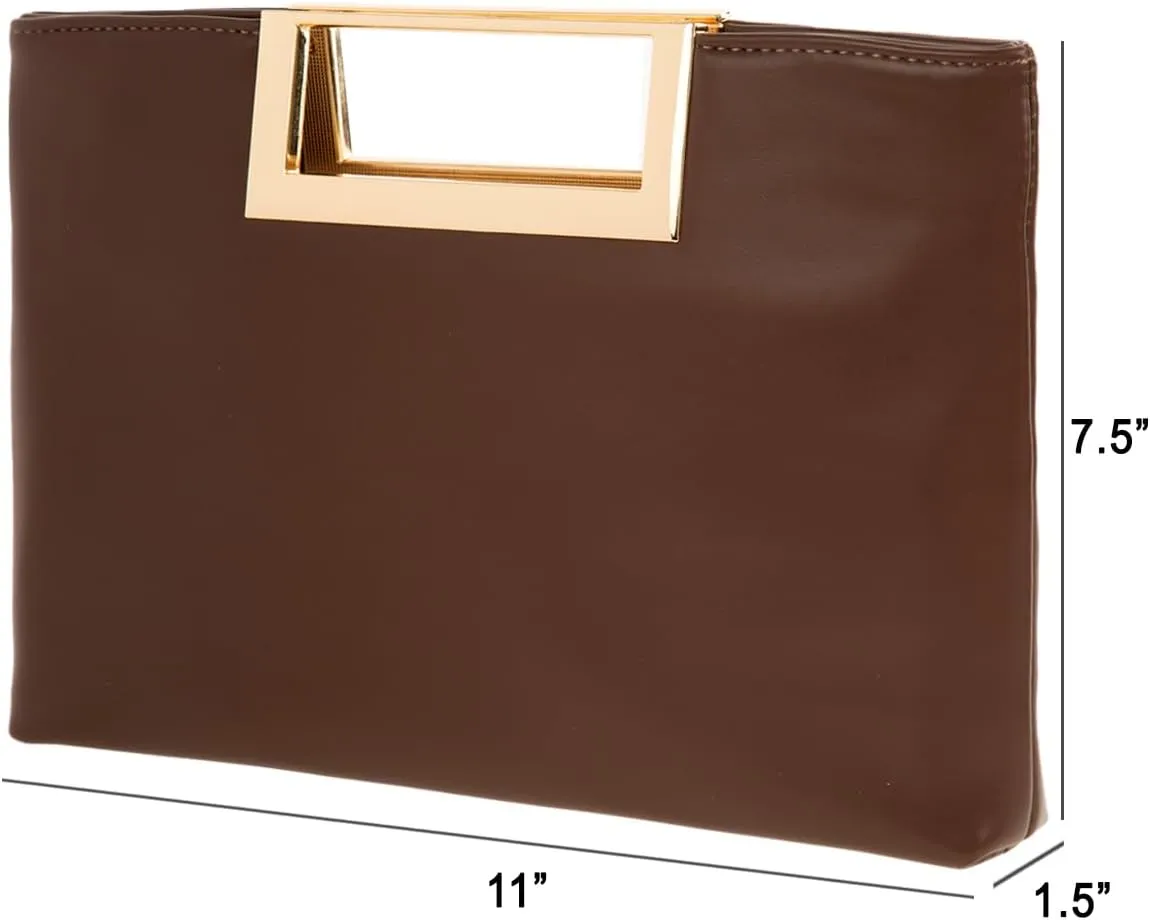 Top Handle Clutch Purses for Women Evening/Formal, Fashion PU Leather Purse for Prom, Cocktail, and Wedding,