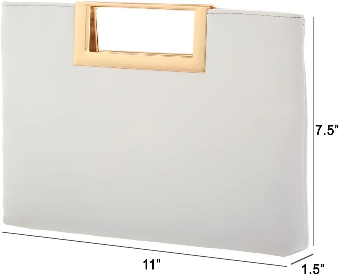 Top Handle Clutch Purses for Women Evening/Formal, Fashion PU Leather Purse for Prom, Cocktail, and Wedding,