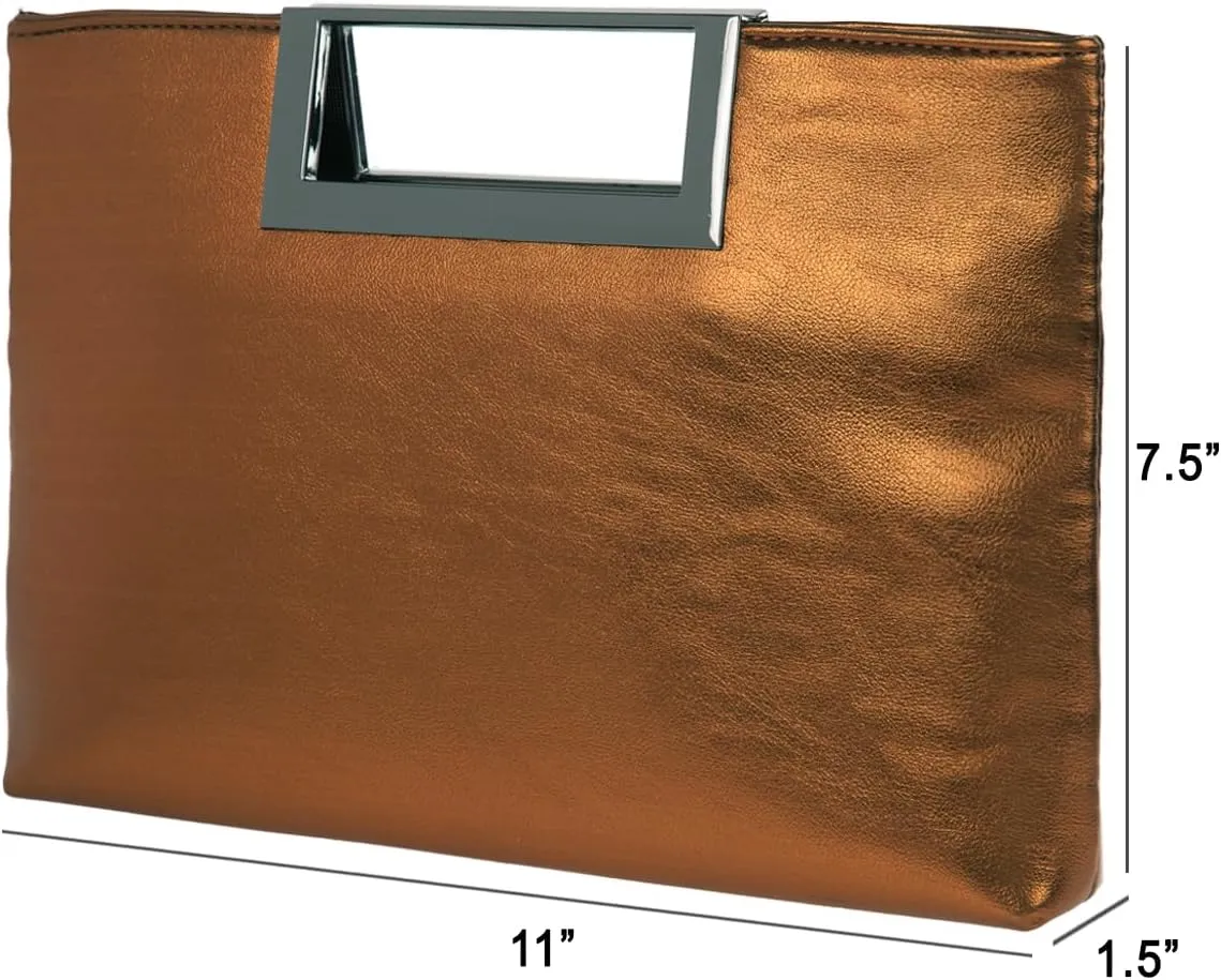 Top Handle Clutch Purses for Women Evening/Formal, Fashion PU Leather Purse for Prom, Cocktail, and Wedding,