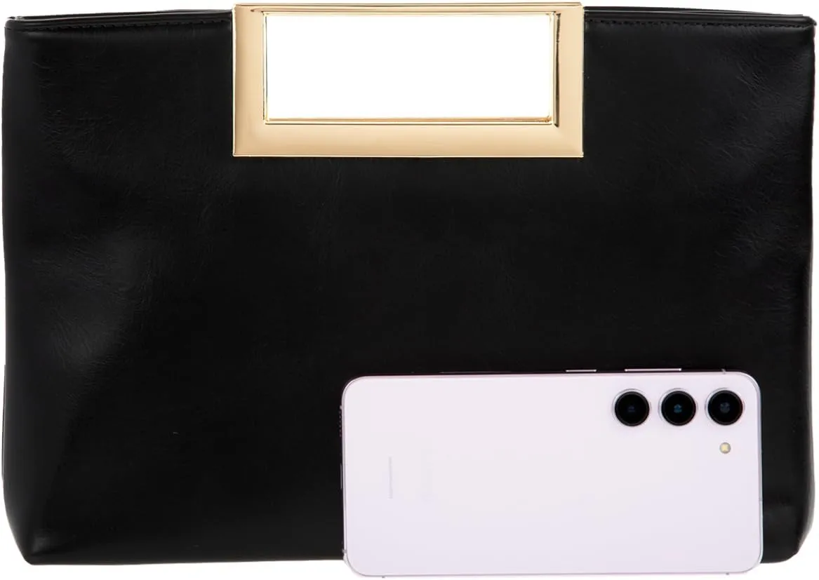Top Handle Clutch Purses for Women Evening/Formal, Fashion PU Leather Purse for Prom, Cocktail, and Wedding,