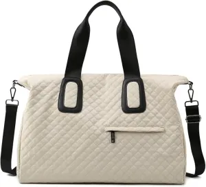 Tote Bag for Women, Large Tote bag with Zipper, Quilted Work Bag Hobo Bag Top Handle Handbag for Travel Work