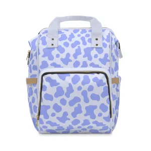 Trendy Cow Print Diaper Backpack - Durable Baby Bag with Unique Cow Pattern, Spacious Nappy Bag for Fashion-Forward Parents