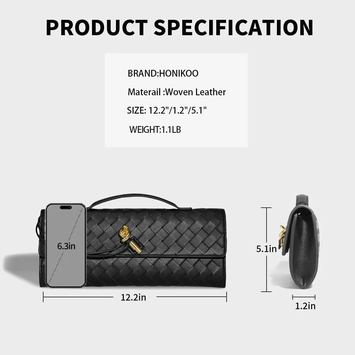 Trendy Woven Evening Clutch Purses for Women Evening Bags Handbags PU Leather Purse with Removable Shoulder Strap Bag